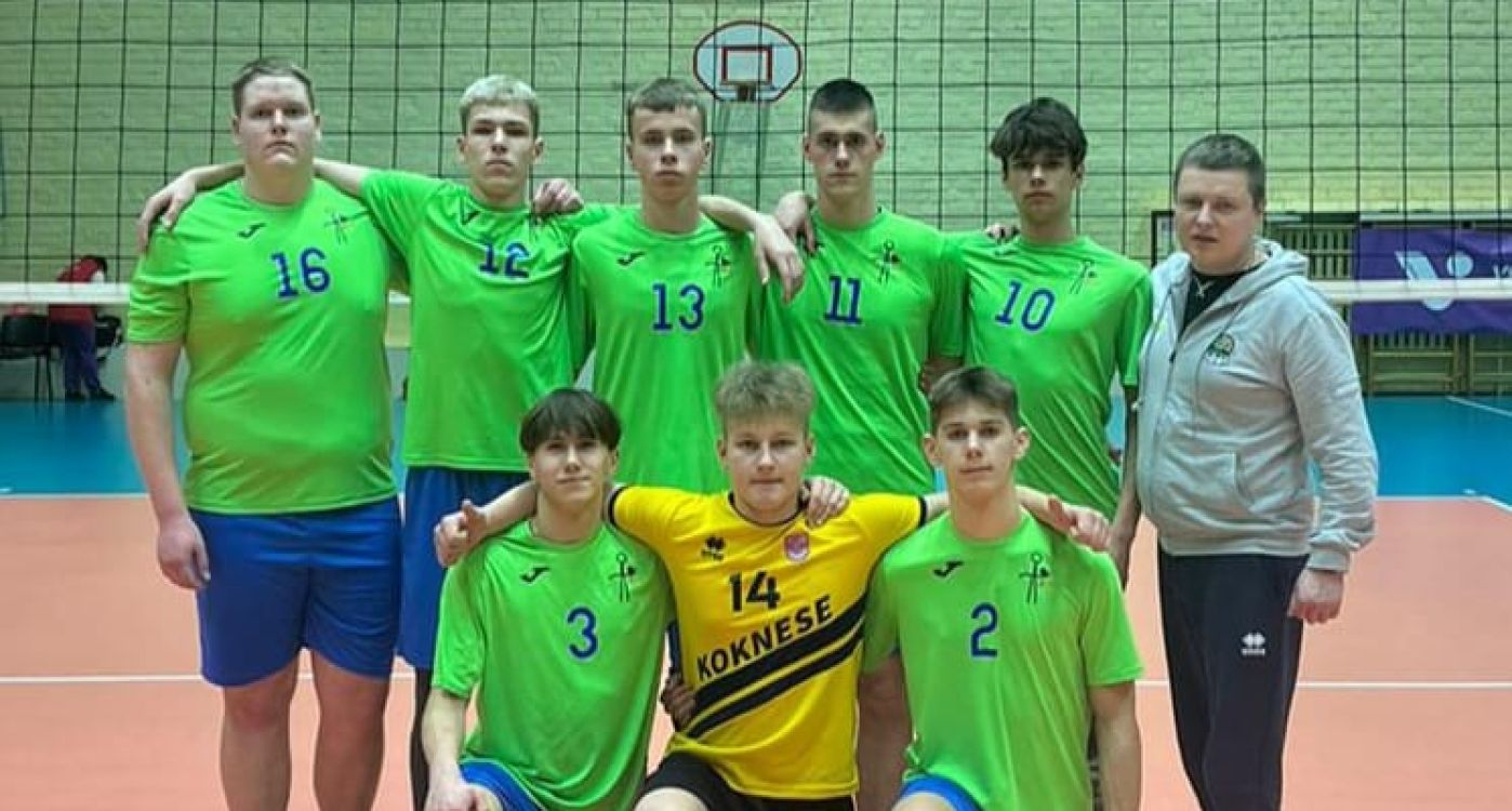 Volejbolistiem divas uzvaras un viens zaudējums