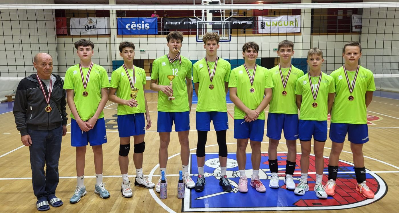 Cēsu Kausa uzvarētāji- Jēkabpils Sporta skolas volejbolisti