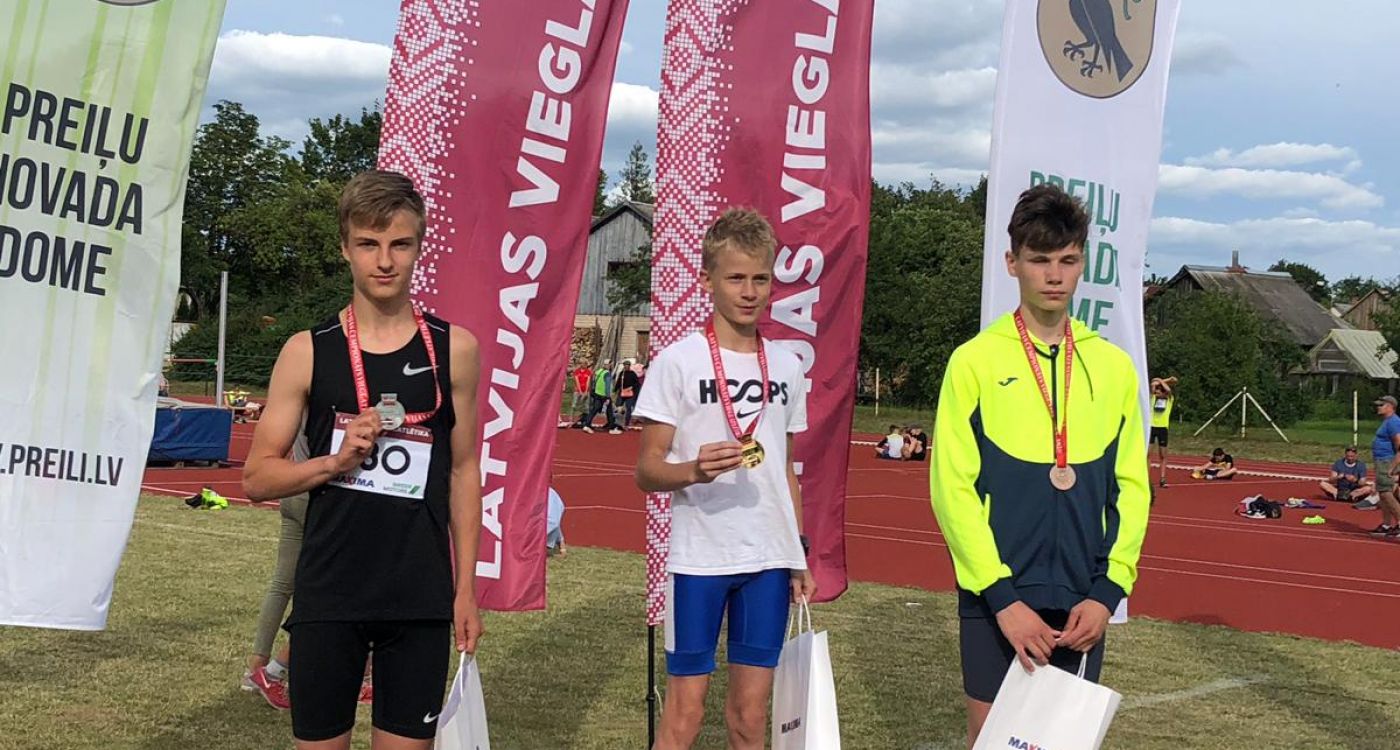 Starp Jēkabpils Sporta skolas jaunajiem vieglatlētiem- Latvijas čempions