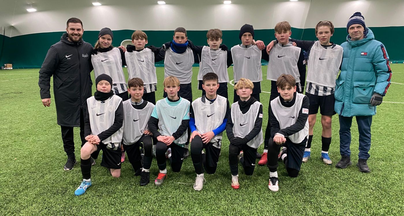 Aizvadīta pirmā pārbaudes spēle mūsu U13 futbola komandai