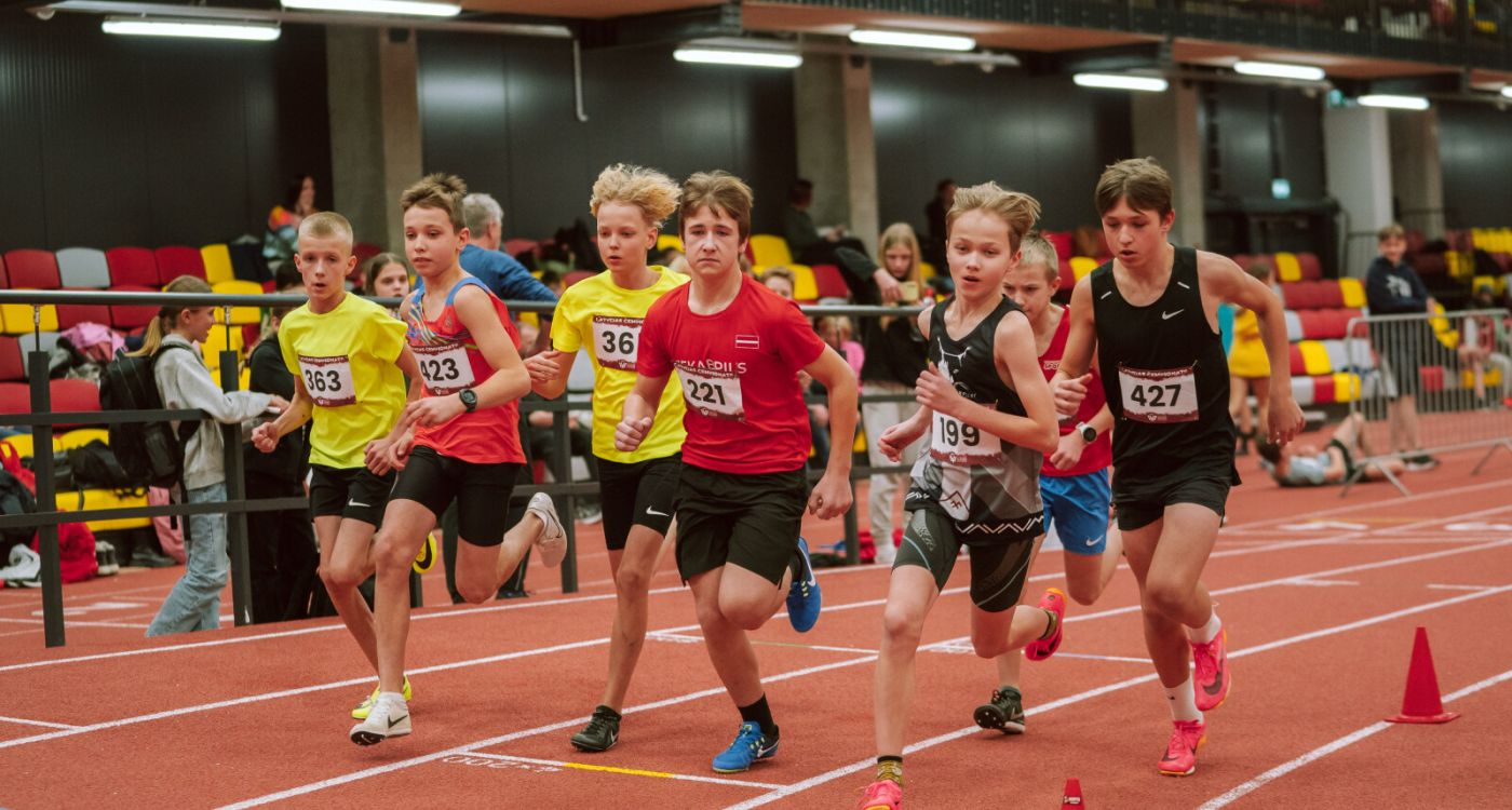 U14 vecuma grupas atlēti ar uzviju noslēdz Latvijas čempionātu telpās sezonu