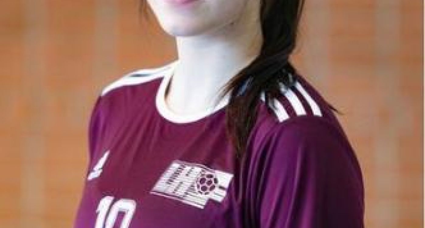 KRISTA MINOVA- viena no Latvijas sieviešu handbola izlases līderēm Eiropas čempionāta 1.kārtas kvalifikācijas spēlēs Grieķijā