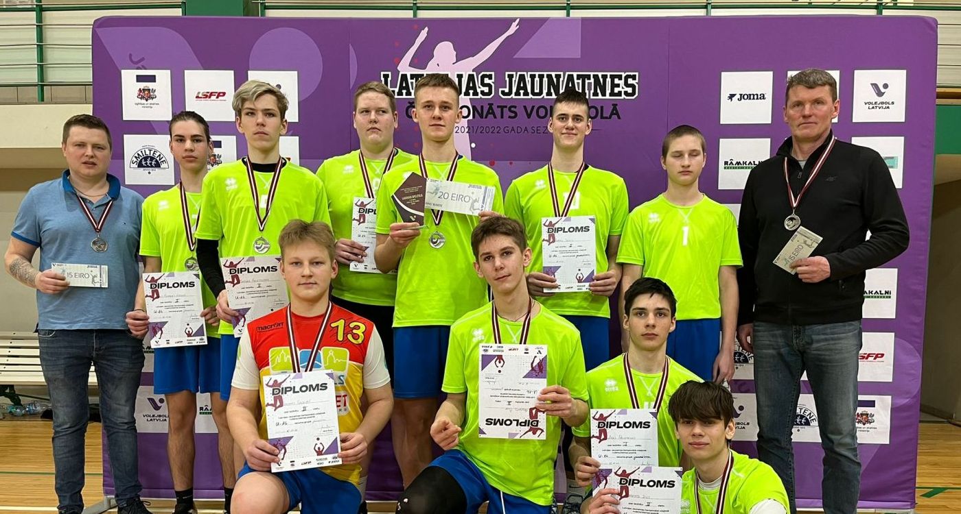 Volejbolistiem vicečempionu tituls