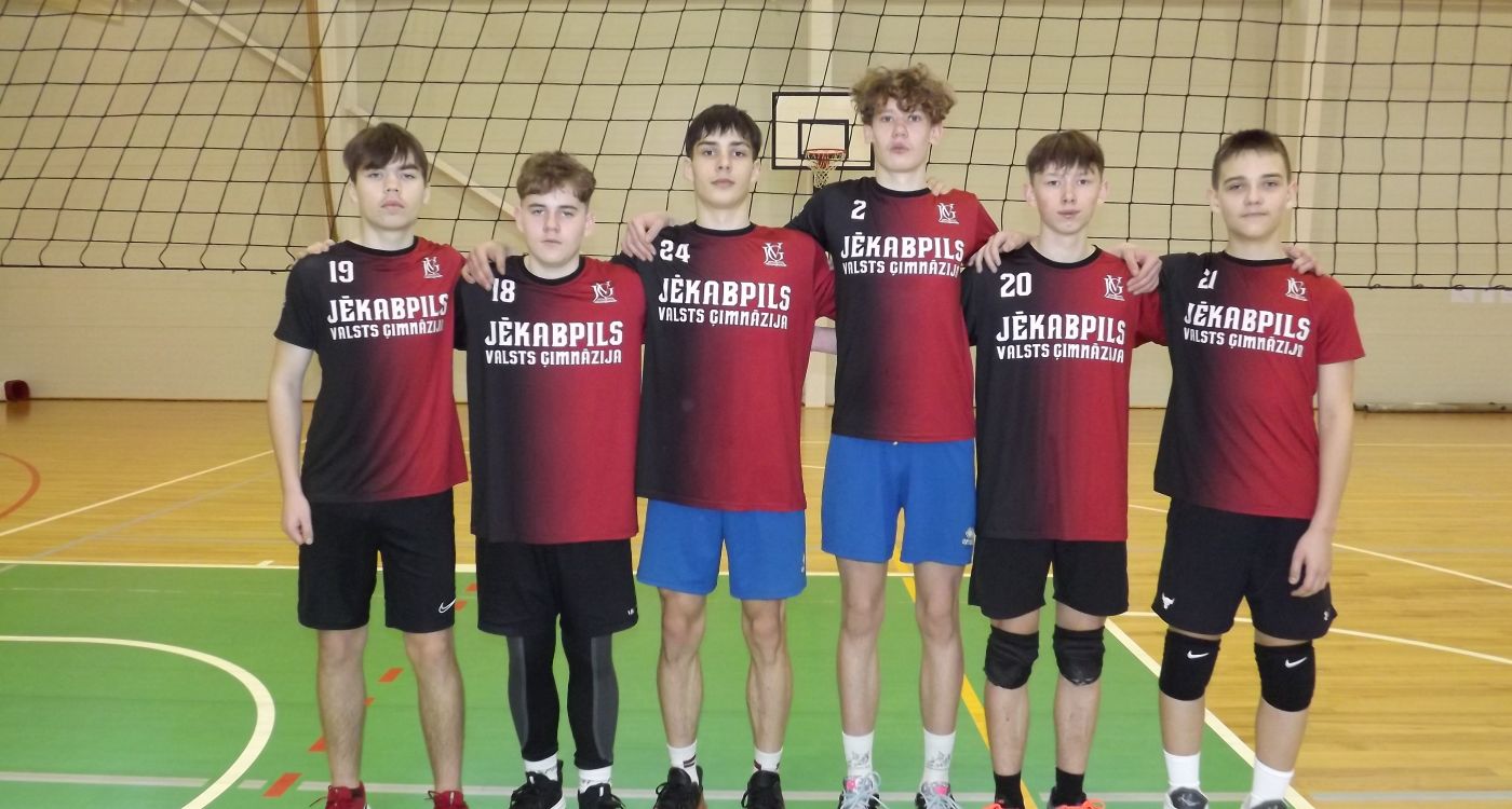 Jēkabpils Valsts ģimnāzijas uzvaras skolu volejbolā