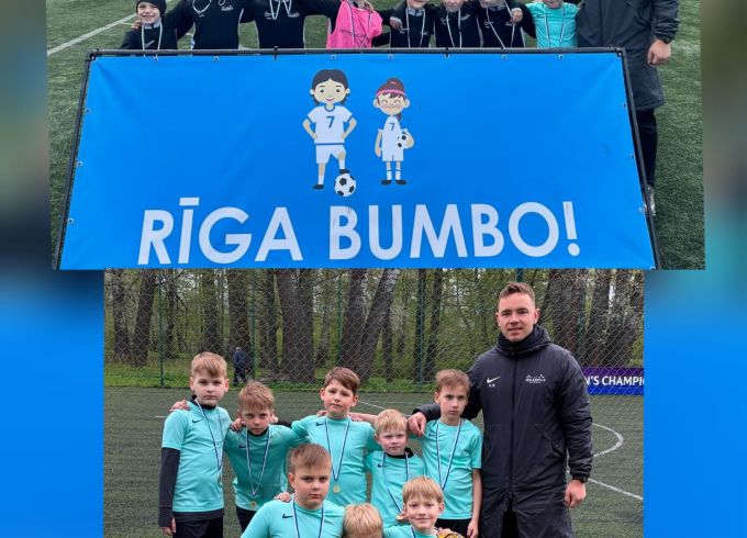 Jaunākie futbolisti bumbo Rīgā