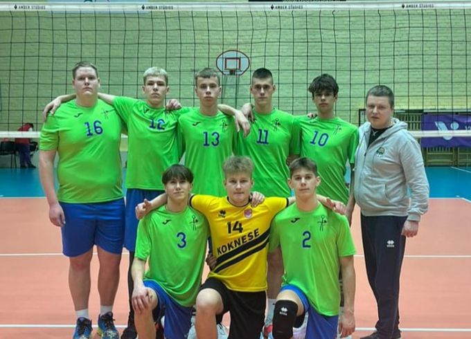 Volejbolistiem divas uzvaras un viens zaudējums