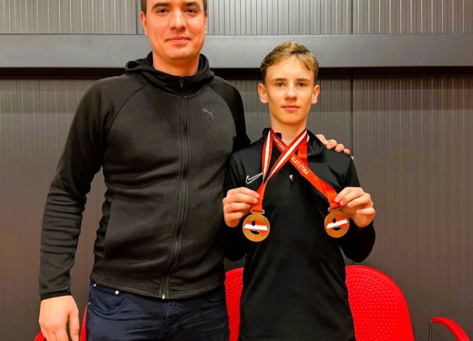 Vieglatlētiem U14 čempionātā četras godalgas