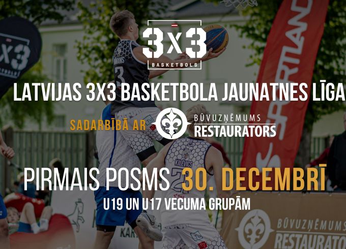 Sākusies Latvijas jaunatnes 3x3 basketbola līga