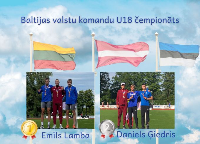  Divas godalgas ir izcīnītas Baltijas U18 čempionātā