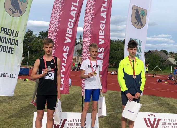 Starp Jēkabpils Sporta skolas jaunajiem vieglatlētiem- Latvijas čempions