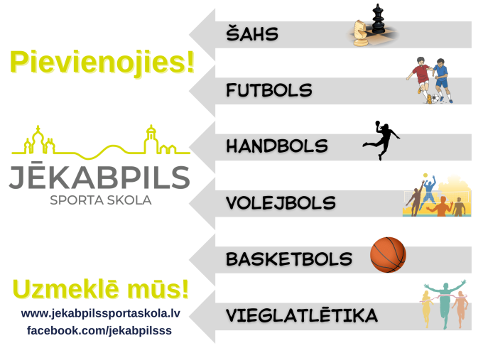 Sportu iepazīsti Jēkabpils Sporta skolā! 