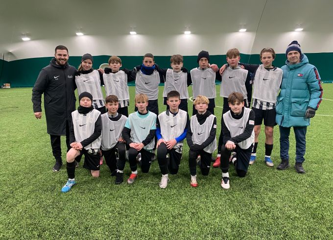 Aizvadīta pirmā pārbaudes spēle mūsu U13 futbola komandai