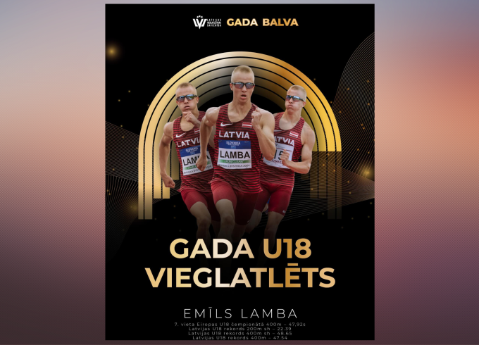 EMĪLS LAMBA- Gada U18 vieglatlēts! Sveicam!